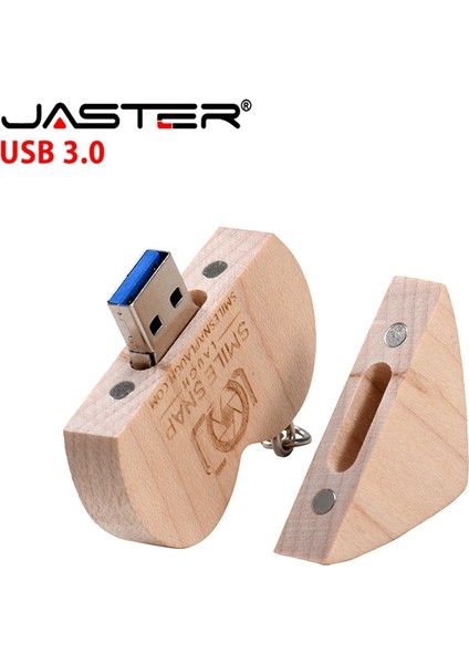 Ceviz 8 GB Jaster Yüksek Hızlı Kalem Sürücü Ahşap Kalp Şekli USB Flash Sürücü 64 GB Memory Stick Özel Logo Yaratıcı Hediye U Disk Ücretsiz Anahtarlık (Yurt Dışından)