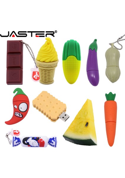 Dondurma 64 GB Jaster Meyve USB Flash Sürücü 64 GB Sebze Kalem Sürücü 32 GB Çikolatalı Dondurma Memory Stick Havuç Biber Pendrive Patlıcan Şekeri (Yurt Dışından) fiyatları