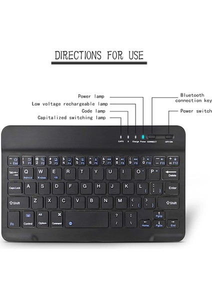 Alcatel Pixi 4 7 Inç Ince Taşınabilir Kablosuz Bluetooth Klavye Alcatel 1t 7/3t 8/A30/ONETOUCH Pop 7 7s/pıxı 3/pixi 7/pop 4/pixi 4 Tablet Dizüstü Bilgisayar (Yurt Dışından)