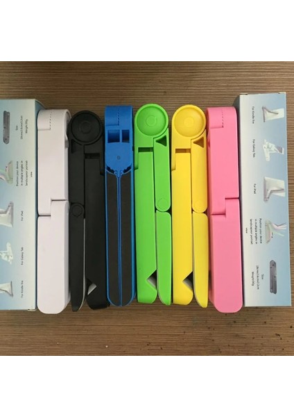 Yeni Stand Beyaz Evrensel Katlanır Tablet Telefon Tutucu Ayarlanabilir Masaüstü Montaj Tripod Standı Tutucu Desteği IPad IPhone Masa Sabitleyici (Yurt Dışından) fırsatları