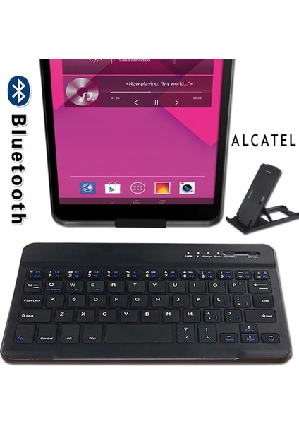 Onetouch Pıxı 3 7.0 Ince Taşınabilir Kablosuz Bluetooth Klavye Alcatel 1t 7/3t 8/A30/ONETOUCH Pop 7 7s/pıxı 3/pixi 7/pop 4/pixi 4 Tablet Dizüstü Bilgisayar (Yurt Dışından)