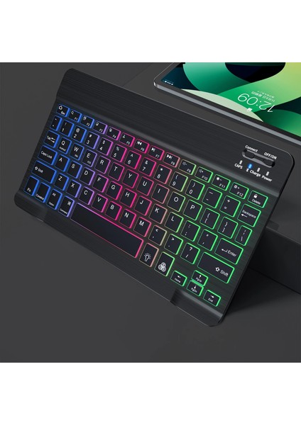 Tr Klavye Ipad Klavye Tablet Için Bluetooth Kablosuz Klavye Ipad Pro 12 9 Air 4 Ios Android Telefon Için Rusça Mini Arkadan Aydınlatmalı Klavye (Yurt Dışından)