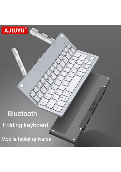 Korece Klavye Ajıuyu Mini Katlanır Bluetooth Klavye Kablosuz Klavye Standı ile Telefon Tablet Klavye Android Ios Windows iPad Xiaomi Için (Yurt Dışından)