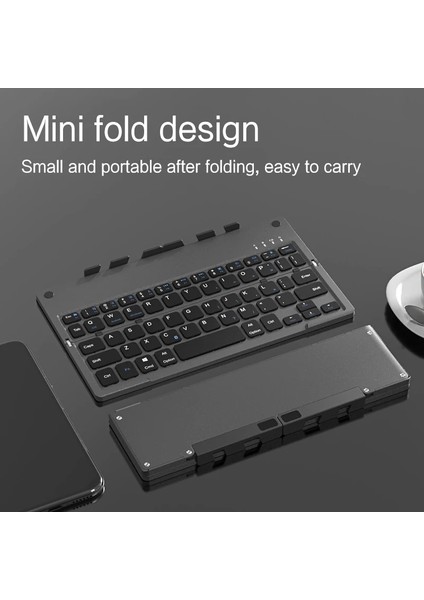 Korece Klavye Ajıuyu Mini Katlanır Bluetooth Klavye Kablosuz Klavye Standı ile Telefon Tablet Klavye Android Ios Windows iPad Xiaomi Için (Yurt Dışından)