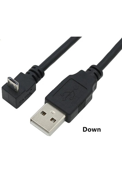 Yukarı 3m Yukarı Aşağı Sol Sağ Açılı 90 Derece USB Mikro USB Erkek - USB Erkek Veri Şarj Bağlantı Kablosu 25CM 50CM Tablet Için 5ft 1m (Yurt Dışından)