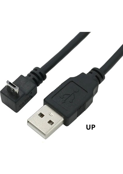 Yukarı 3m Yukarı Aşağı Sol Sağ Açılı 90 Derece USB Mikro USB Erkek - USB Erkek Veri Şarj Bağlantı Kablosu 25CM 50CM Tablet Için 5ft 1m (Yurt Dışından)