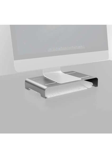 50X22X6 cm Gümüş Alüminyum Braket Bilgisayar Monitörü Standı Tutucu Ekran Ekran Depolama Rafı Masaüstü Dizüstü Bilgisayar Için Dizüstü Aydınlatma Dağı (Yurt Dışından) modelleri