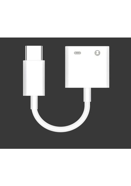 Tip-C - Tip-C Tip C Adaptör 2 In 1 Splitter Için Samsung Galaxy S21 S20 Fe Not 20 Ultra Not 10 Artı USB C - 3.5 Jack Kulaklık Ses Kablosu (Yurt Dışından)