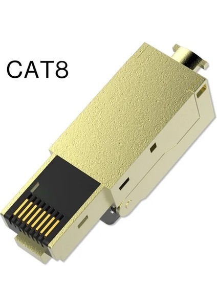 Cat8 1 Adet Zoerax Cat8 /cat7 /CAT6A RJ45 Konnektör Fişi, Aletsiz Korumalı RJ45 Uçları, Cat8 Alan Sonlandırma Fişi - 40GBPS (Yurt Dışından)