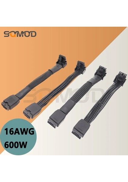 Siyah-A 16PIN Ekran Kartı Dirsek Yeni Ekran Kartı 12VHPWR Düz Kafa Döner Kafa Hattı Pcıe 5.0 Dirsek Hattı 12+4p 90 Derece Dirsek Gpu (Yurt Dışından)