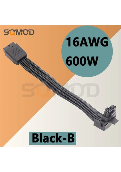Siyah-A 16PIN Ekran Kartı Dirsek Yeni Ekran Kartı 12VHPWR Düz Kafa Döner Kafa Hattı Pcıe 5.0 Dirsek Hattı 12+4p 90 Derece Dirsek Gpu (Yurt Dışından)