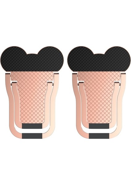 Gül Altın 2 Adet Braketi Soğutma Isı Dağıtımı Dizüstü Standı Ultra Ince Yükseltici Mini Taşınabilir Yapıştırıcı Evrensel Görünmez Katlanabilir Tutucu (Yurt Dışından)