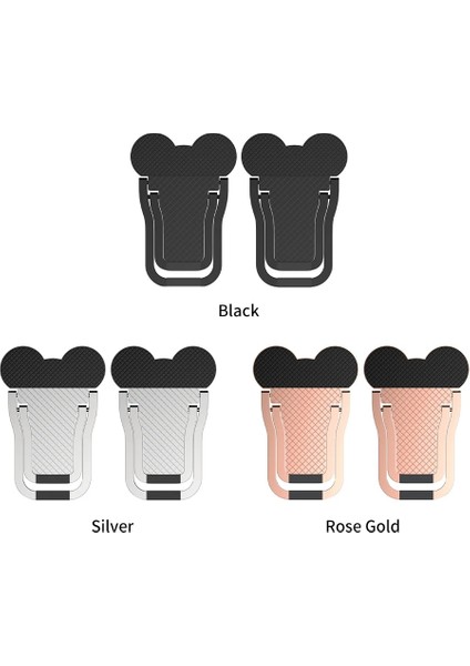 Gül Altın 2 Adet Braketi Soğutma Isı Dağıtımı Dizüstü Standı Ultra Ince Yükseltici Mini Taşınabilir Yapıştırıcı Evrensel Görünmez Katlanabilir Tutucu (Yurt Dışından) modelleri