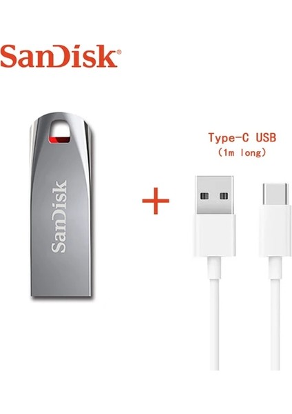 Tip-C Veri Kablosu 16 GB Sandisk Orijinal 100% Flash Sürücü Memory Stick USB 2.0 Kalem Sürücü Mini 64 GB 32 GB 16 GB Pc Tablet Desteği Resmi CZ71 (Yurt Dışından)