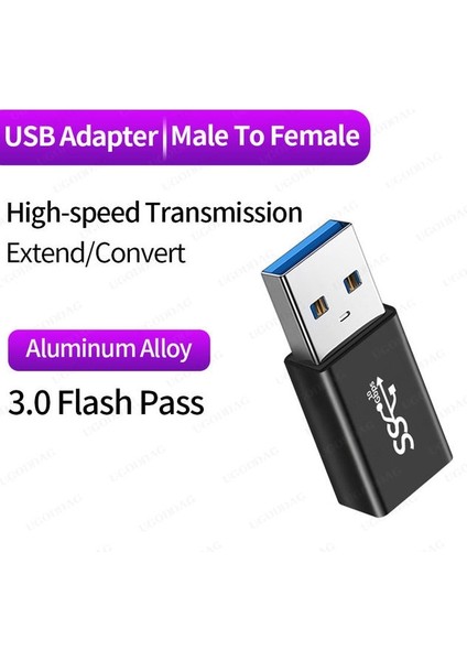 Erkek Kadın 1 Adet USB 3.0 Konektörü Usb'den Usb'ye Adaptör 5 Gbps Gen1 Erkek - Erkek Dişi USB Dönüştürücü SSD HDD Kablosu Genişletici USB 3.0 Uzatma Fişi (Yurt Dışından)