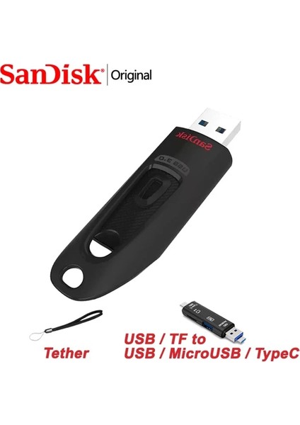 Çok Işlevli Ekle 32G Sandisk USB Stick 64GB 3.0 USB Flash Sürücü 32GB Pendrive 128GB Kalem Sürücü 256GB USB Bellek 512GB Anahtarlı Disk 16GB Bilgisayar Için (Yurt Dışından)