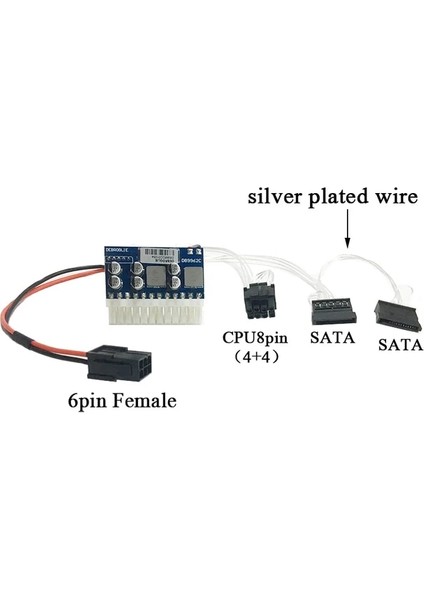 6pin Dişi Giriş-1 Yüksek Kaliteli DC-ATX-160W 12V 6pin Erkek Giriş Dc-Atx Tepe Psu Pico Atx Anahtarı Madencilik Psu 24PIN Mını Itx Dc Atx Pc Güç Kaynağı (Yurt Dışından)