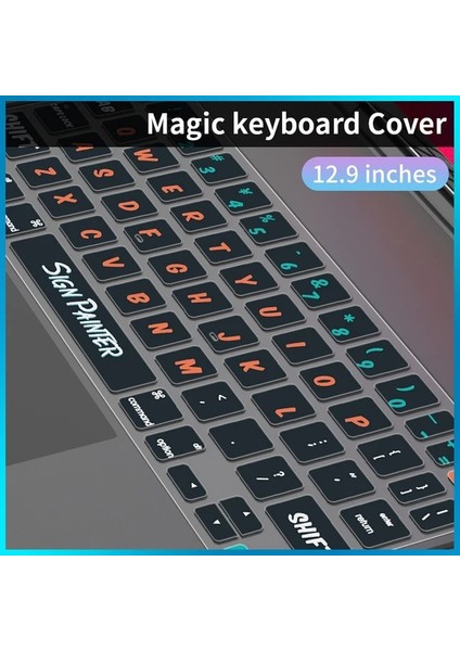 12 Inç Jpm Desen 16 Sihirli Klavye 2022 Ipad PRO11 /pro6 12.9 2021 Inç Boyalı Silikon Klavye Kapağı Karikatür Desen Klavye Kapağı Için Uygun (Yurt Dışından)