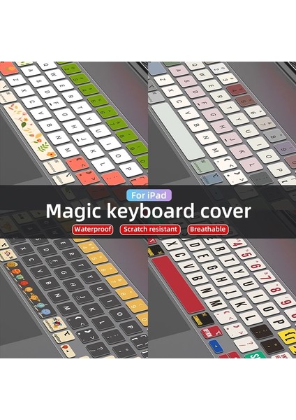 12 Inç Jpm Desen 16 Sihirli Klavye 2022 Ipad PRO11 /pro6 12.9 2021 Inç Boyalı Silikon Klavye Kapağı Karikatür Desen Klavye Kapağı Için Uygun (Yurt Dışından)