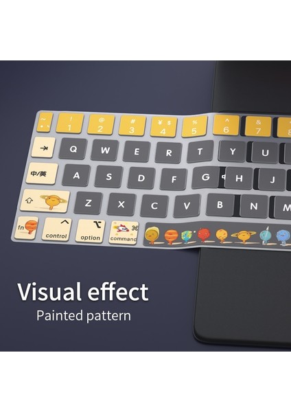 12 Inç Jpm Desen 16 Sihirli Klavye 2022 Ipad PRO11 /pro6 12.9 2021 Inç Boyalı Silikon Klavye Kapağı Karikatür Desen Klavye Kapağı Için Uygun (Yurt Dışından)