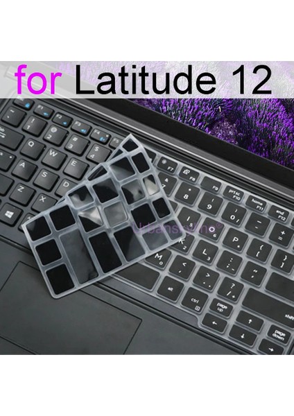 Siyah Klavye Kapağı Dell Latitude 5280 5289 5290 7200 7210 5285 5290 2 In 1 7212 7214 7000 Sağlam Silikon Koruyucu Kılıf 12 (Yurt Dışından)