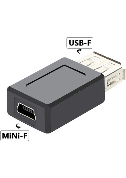 Usb-F-Mini-F 1 Adet USB 2.0 Tip A Erkek Dişi - Mikro USB Mini USB 5pin Dişi Adaptör Tak Dönüştürücü USB 2.0 - Mini USB Mikro USB Konektörü (Yurt Dışından)