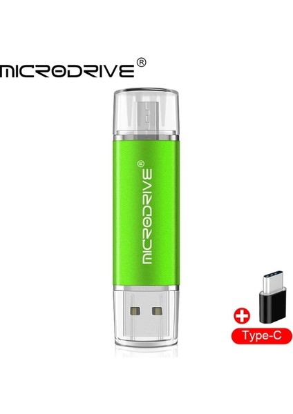 Yeşil 128 GB Pendrive 2 In 1 Otg 128 GB 64 GB 32 GB USB Flash Sürücü Gerçek Kapasite Memory Stick Kalem Sürücü U Disk Android Telefon Için Tip C Adaptör (Yurt Dışından)