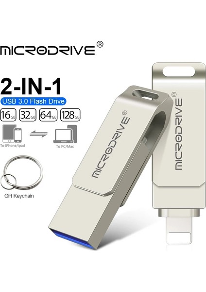 64GB 2'si 1 Arada Usb3.0 Flash Sürücü 512GB 256GB 128GB ipad iphone 6 Plus/7/7plus/8/13/x Usb/otg 64GB Pendrive Uyumlu Apple Pc (Yurt Dışından)