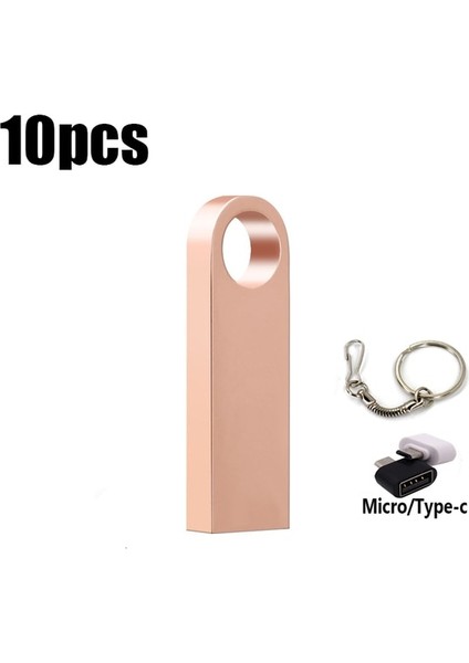 Rose-C3 64GB 10PCS Ücretsiz Özel Logo USB Flash Sürücü 4gb 8gb 2.0 Yüksek Hızlı Kalem Sürücü 16GB 32GB 64GB 128GB Pendrive Metal USB Anahtarlı Çubuklar (Yurt Dışından)