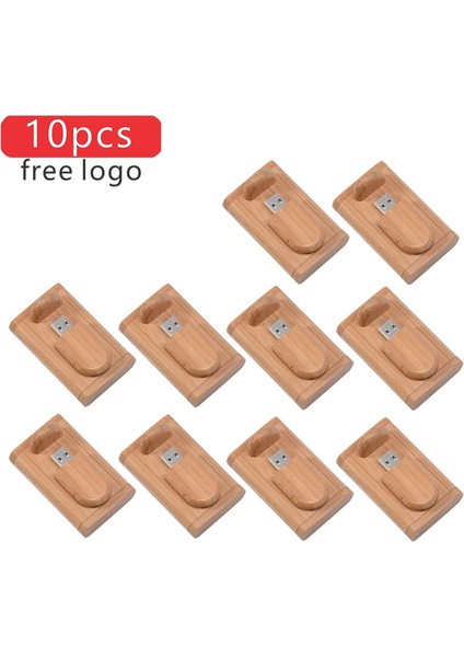 Bambu Kutu Yok 32GB Jaster 10 Adet/grup (Özelleştirilebilir Logo) USB Flash Sürücü 2.0 Ahşap Pendrive 4gb 8gb 16GB 32GB 64GB 128GB Memory Stick Düğün Hediyesi (Yurt Dışından)
