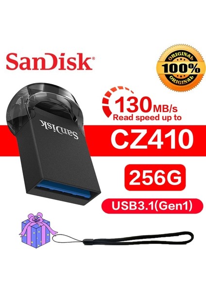 256GB Sandisk CZ430 Ultra Fit 64GB USB 3.1 Flash Sürücü 130MB/S'YE Kadar Okuma 128GB Mini Kalem Sürücü Yüksek Hızlı USB 3.1 USB Bellek 32GB 16GB (Yurt Dışından)