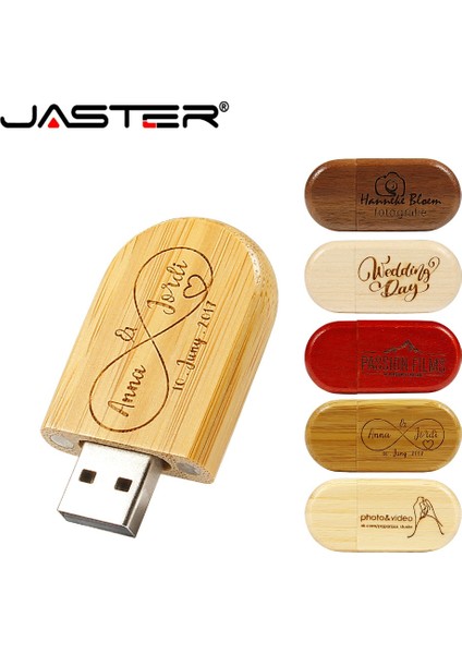 Bambu Kutu Yok 32GB Jaster 10 Adet/grup (Özelleştirilebilir Logo) USB Flash Sürücü 2.0 Ahşap Pendrive 4gb 8gb 16GB 32GB 64GB 128GB Memory Stick Düğün Hediyesi (Yurt Dışından)