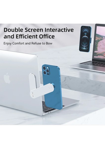 Siyah 2 2 In 1 Dizüstü Bilgisayar Standı Dizüstü Genişletme iPhone Xiaomi Desteği Macbook Air Pro Masaüstü Tutucu Bilgisayar Dizüstü Aksesuarları (Yurt Dışından) modelleri