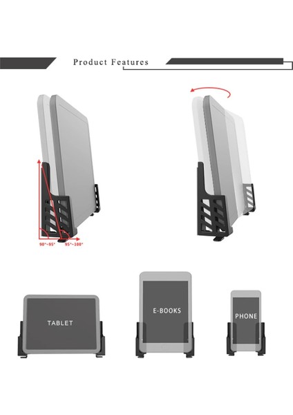 Beyaz 2 Adet Evrensel Tablet Duvara Montaj Tablet Standları Iphone/ipad Duvara Montaj Ayarlanabilir Telefon Tutucu Standı Destek Masası Braketi (Yurt Dışından) fiyatları