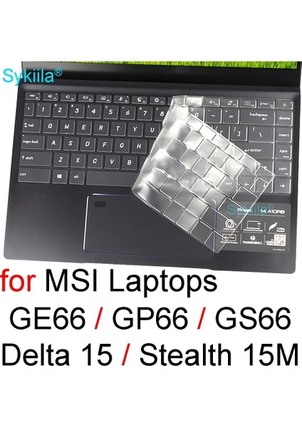 GE66 Raider Klavye Kapak Için Msı GS66 Stealth 15 M Raider GE66 Vektör GP66 Leopar Delta 15 Silikon Dizüstü Koruyucu Kılıf Aksesuarı (Yurt Dışından)