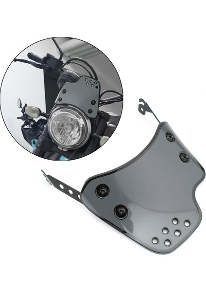 Motosiklet Ön Cam W/ Braketi Scrambler 400 800 2015-2020 Gri 5.3x7.4 Inç (Yurt Dışından)