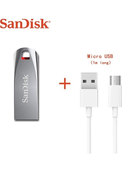 Android Veri Kablosu 32GB Sandisk Orijinal 100% Flash Sürücü Memory Stick USB 2.0 Kalem Sürücü Mini 64GB 32GB 16GB Pc Tablet Için Destek Resmi CZ71 (Yurt Dışından)