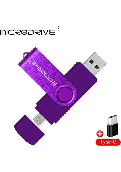 Mor 256 GB Yüksek Hızlı USB Flash Sürücü Otg Kalem Sürücü 128 GB 64 GB USB Sopa 32 GB Tip-C Pendrive Flash Disk Android Akıllı Telefon/pc Için (Yurt Dışından)