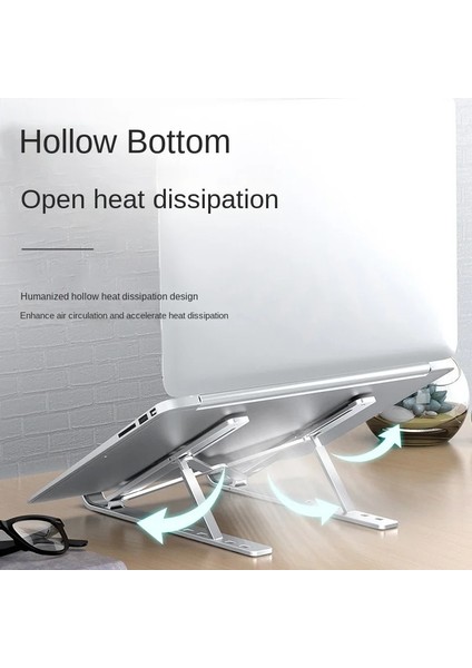 Uzay Benzeri Gri Dizüstü Bilgisayar Tutucusu Katlanır Taşınabilir Depolama Soğutma Alüminyum Alaşımlı Tutucu Kaldırma Braketi Formacbook Için Uygundurlenovoipadaksesuarları (Yurt Dışından) indirimleri