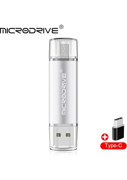 Gümüş 256GB Tip-C Kalem Sürücülü Metal Otg 64GB Flash USB Bellek ÇUBUĞU16GB 32GB 4gb 8gb Flash Sürücü 128GB 256GB 512GB Otg Cle USB Pendrive (Yurt Dışından)