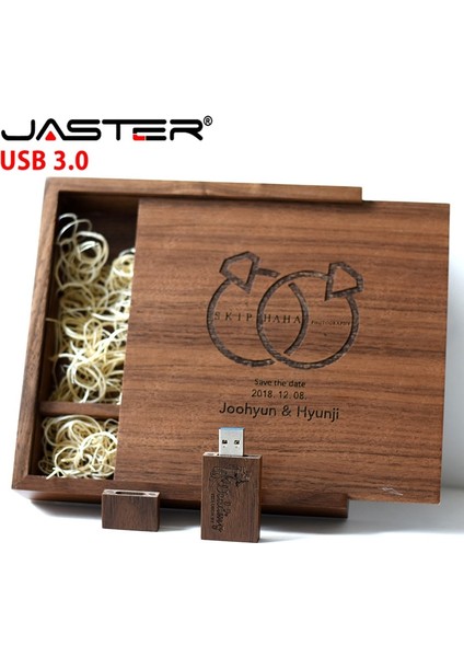 D 16 GB Jaster USB 3.0 Ücretsız Logo Akçaağaç Fotoğraf Albümü USB + Kutu Flash Sürücü Pendrive 4g 16 GB 32 GB 64 GB Fotoğraf Düğün Hediyesi 170*170*35 mm (Yurt Dışından)