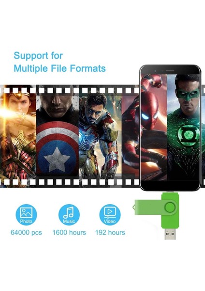 3.0 Siyah-Type-C 64GB Bınful USB 3.0 Type C USB Flash Sürücü Otg Kalem Sürücü 512GB 256GB 128GB 64GB 32GB 16GB USB Çubuk 3'ü 1 Arada Yüksek Hızlı Pendrive Logosu (Yurt Dışından)