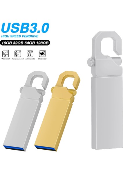 Altın 32GB Çoklu Koruma USB 3.0 Sopa Pendrives 16GB 32GB 64GB USB Flash Sürücü Kalem Sürücü Flash USB Kalem Sürücü Anahtarı USB 3 0 128GB Disk (Yurt Dışından)