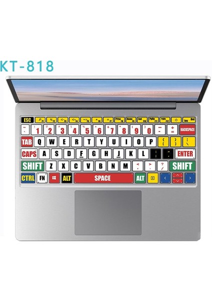 KT-223 Yüzey Dizüstü 3/2 Klavye Çıkartmalar Tuşları Mektup Microsoft Dizüstü Pro7 Tablet Karikatür Anime Yaratıcılık Sevimli Koruyucu Film (Yurt Dışından)