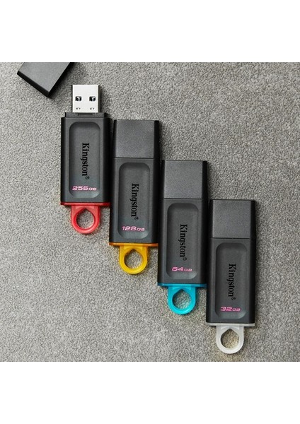 32GB Kingston USB 3.0 Flash Disk 32GB 64GB Mini Anahtar Pendrive Kordonlu Siyah Flash Sürücü 128GB Memory Stick Bilgisayar Sürücüleri Için (Yurt Dışından)