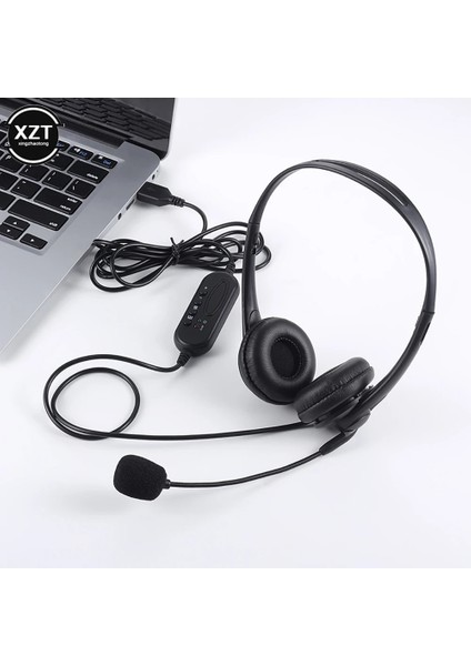 3.5mm 3.5mm Gürültü Önleyici Kablolu Kulaklık Mikrofon Pc / Dizüstü Bilgisayar / Bilgisayar Için Mikrofonlu Evrensel USB Kulaklık (Yurt Dışından) indirimleri