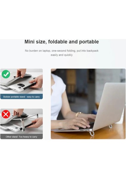 Gümüş Nıllkın 1 Çift Dizüstü Bilgisayar Standı Taşınabilir Alüminyum Dizüstü Standı 11.6-17 Inç iPad Için Macbook Air Için Hp Için Lenovo Asus Için (Yurt Dışından) fırsatları