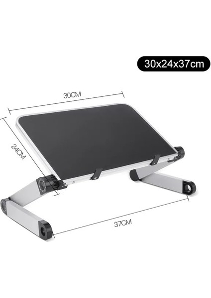 SIYAH(30X24CM) Adapdesk Ayarlanabilir Laptop Standı Alüminyum Yatak Ayaklı Masa Macbook Hava Desteği Dizüstü Bilgisayar Standı Dizüstü Bilgisayar Tutucumasa Yükseltici (Yurt Dışından)