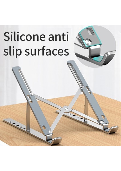 Siyah Yükseltme Mini Çok Fonksiyonlu Katlanabilir Dizüstü Bilgisayar Standı Ayarlanabilir Alüminyum Dizüstü Bilgisayar Destek Masası Tabanı Tutucu Dizüstü Tablet Aksesuarları (Yurt Dışından) fırsatları