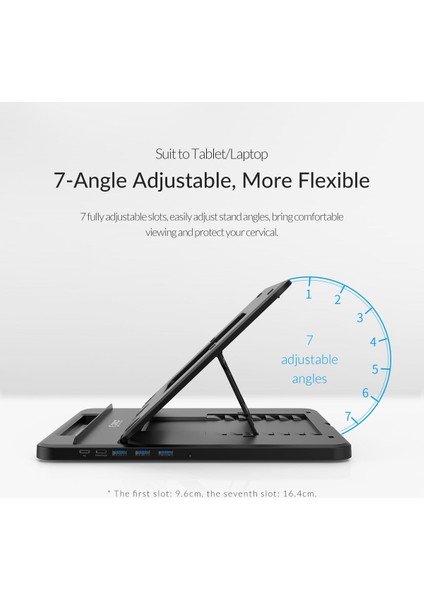 3 Port USB 3.0 Orıco 7 Ayarlanabilir USB 3.0 Dizüstü Bilgisayar Standı Katlanabilir Kaymaz Masaüstü Dizüstü Soğutma Tutucu Dizüstü Bilgisayar Standı (Yurt Dışından) indirimleri